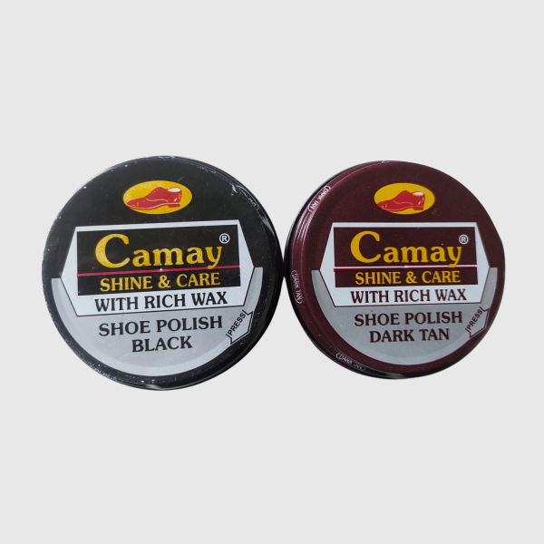 Cairey 1 Shoe Polish Black with 1 Shoe Polish Dark Tan Combo